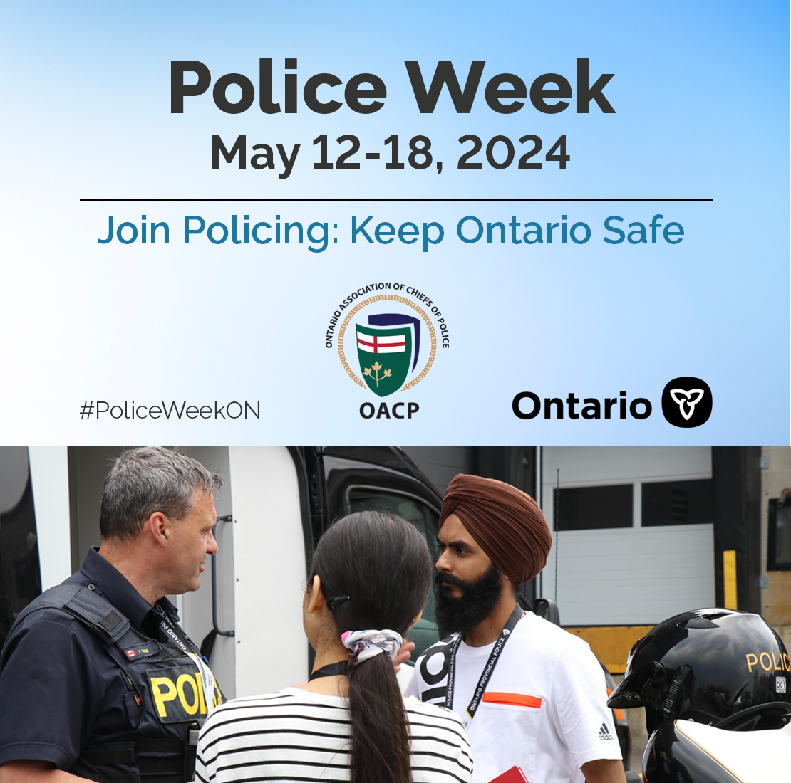 A promotional poster for police week